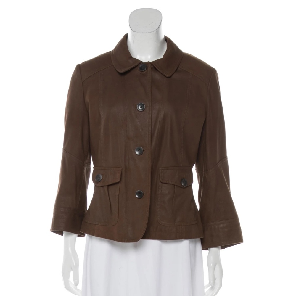 Weekend Max Mara Leather Utility Jacket